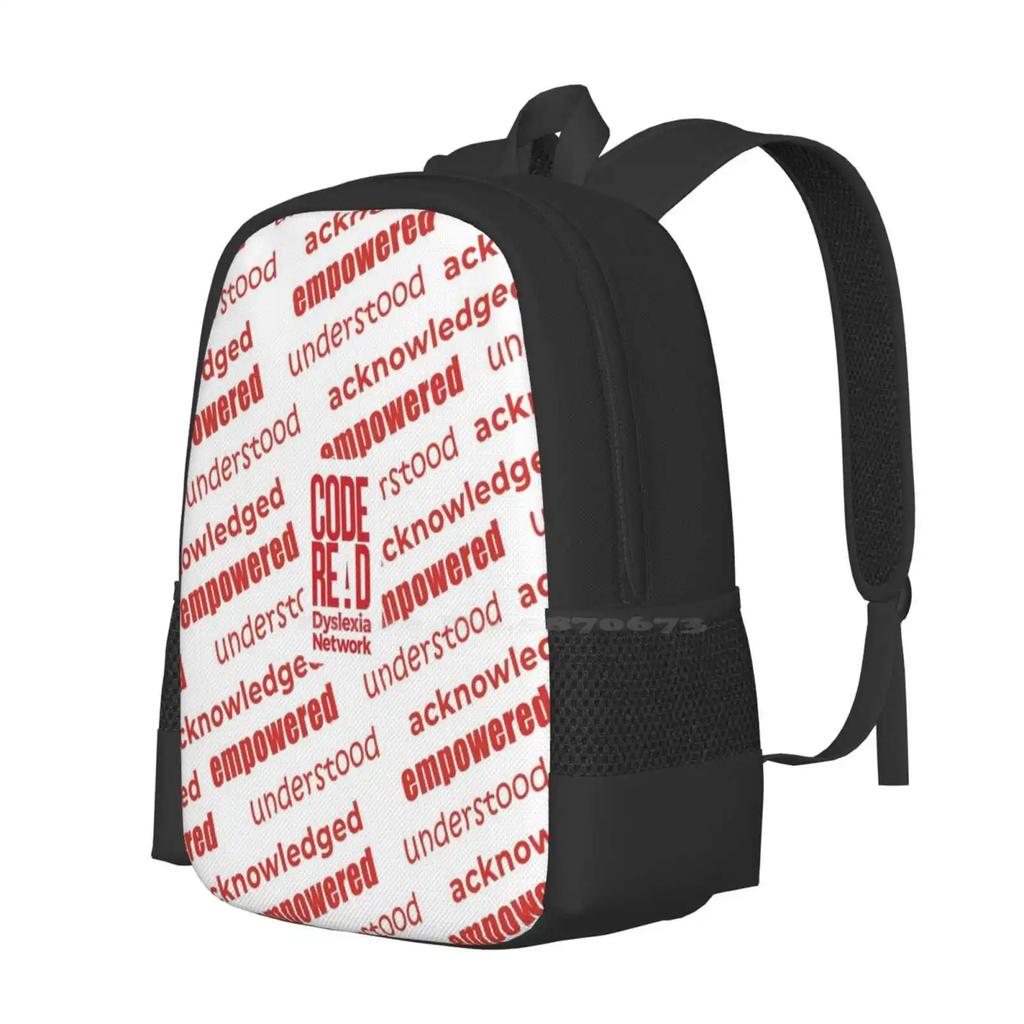 Understood Empowered Acknowledged Pattern Design Laptop Travel School Bags Understood Empowered Acknowledged Coderead Black