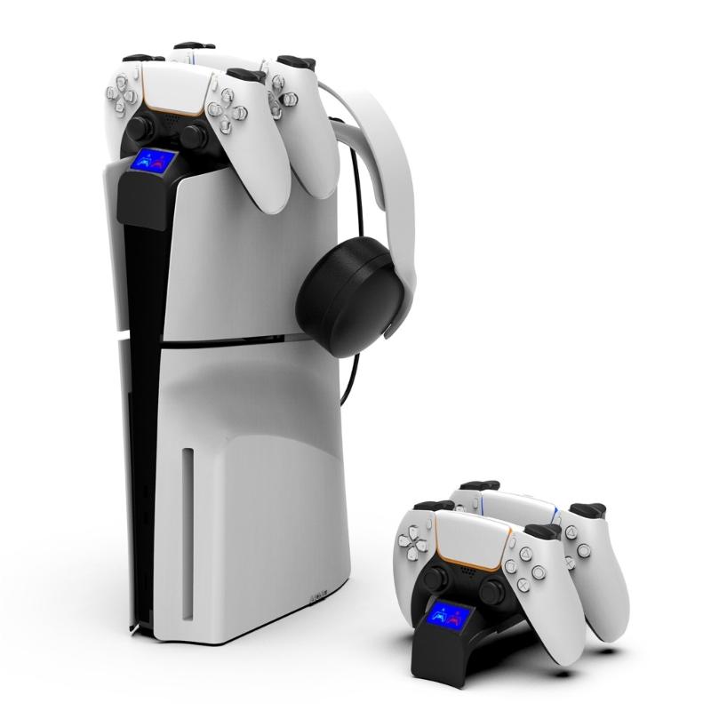 Game Controller Charging Station for Slim Charger Dock Base Gamepad Charger with LED Indicator Gaming Accessories