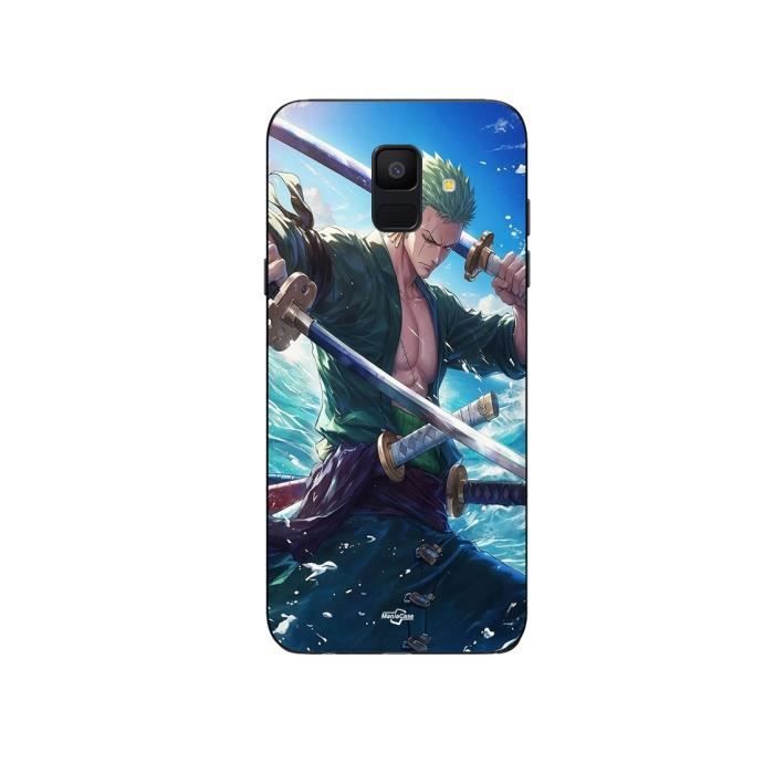 Coque maniacase pour Samsung Galaxy A8 2018 One Piece Roronoa Zoro epée manga anime