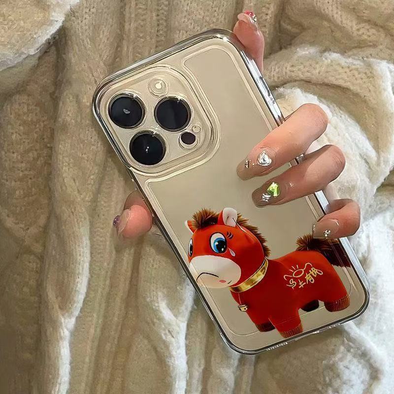 2026 crying horse for iphone17promax mobile phone case 11 apple 16/14pro Guochao 13/12/15