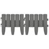 Lawn Edging 36 Pcs Grey 10 M PP