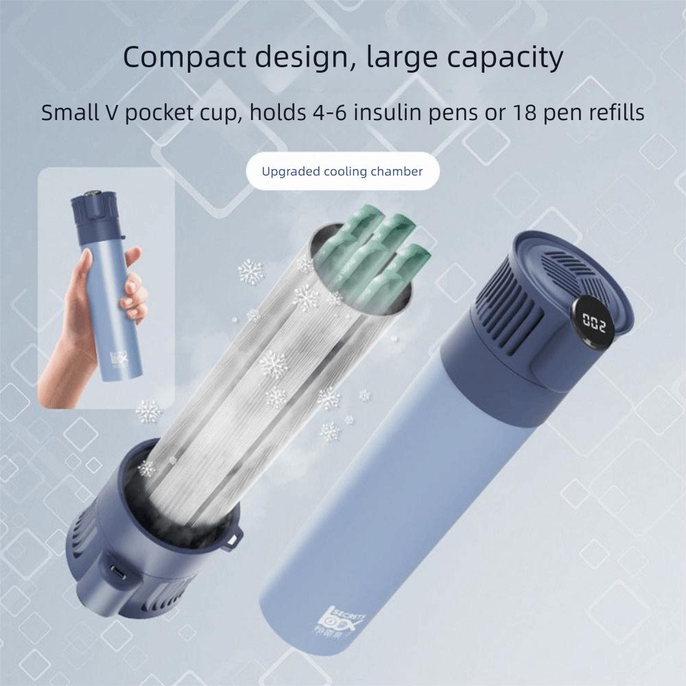 Carry-on Rechargeable Cooling Cup LCD Digital Display Drug Refrigerated Cup Summer