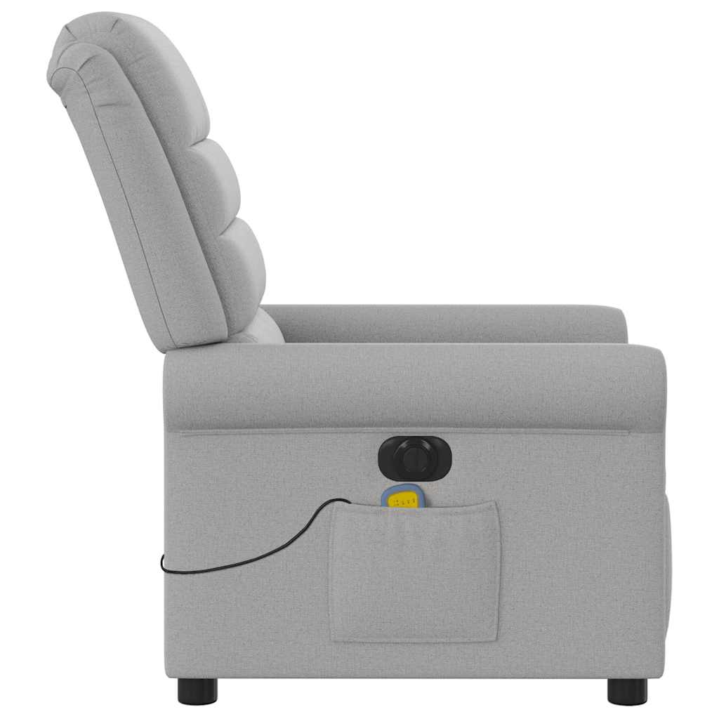 Foldable Massage Armchair, Electric, Grey, Fabric