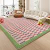 Kids Colorful Carpet Mat Rug Geometric Pattern with Cartoon Cat Soft Floor Mat for Children's Playroom Home Decoration Home Rugs