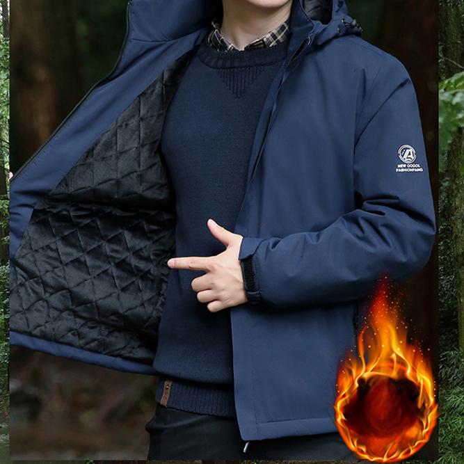 Waterproof Windproof Tactical Jacket for Men Warm Plush Casual Outdoor Mountain Climbing Fleece Regular Jacket Autumn Winter