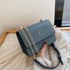 2026 Women's Korean Fashion Shoulder & Messenger Bag with Chain - Simple Design, Small Square Style