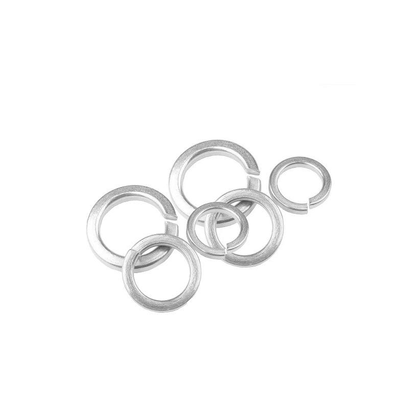 White Zinc-Plated Carbon Steel Split Spring Washer (4.8 Grade)