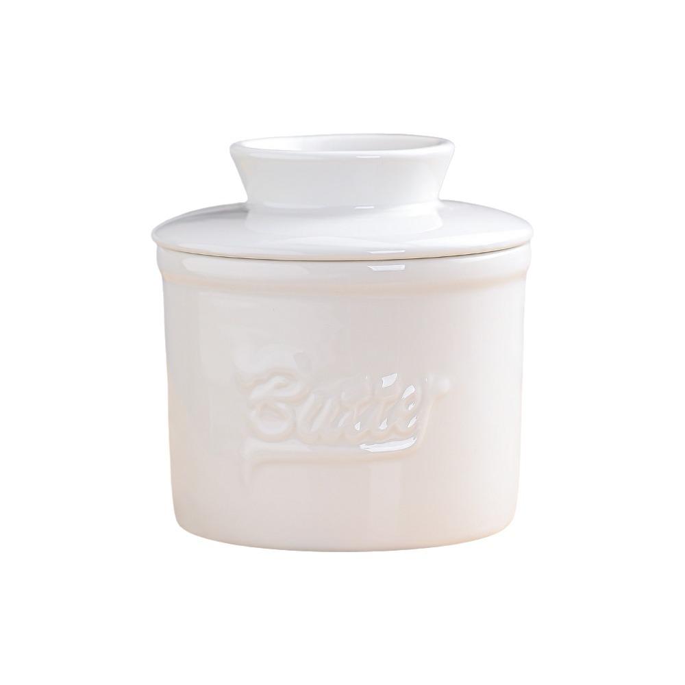Keep Fresh Ceramic Butter Crock Large Capacity Butter Storage Container Round Butter Box Farmhouse