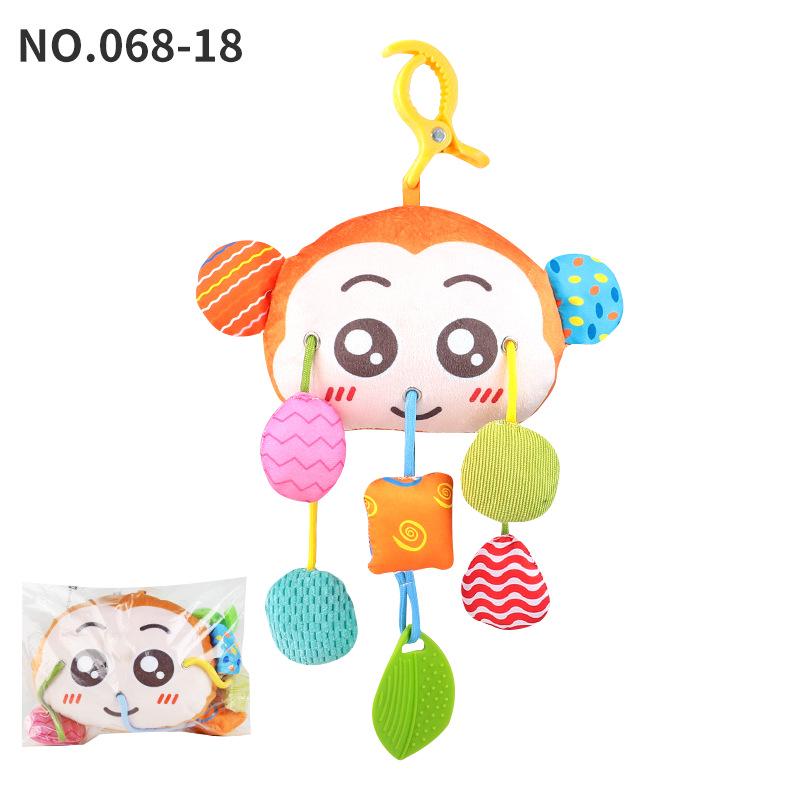 Crab Pull-String Stroller Mobile: Newborn Baby Soothing Rattle Toy