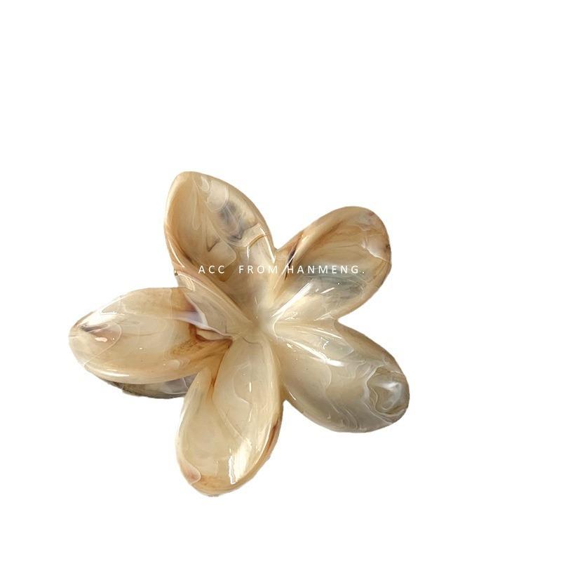 

Летний 2024 Ледяной Прозрачный Розовый Зеленый Цветок Яйцо Зажим Акула Сладкий Свежий Мраморный Узор Тарелка Волосы