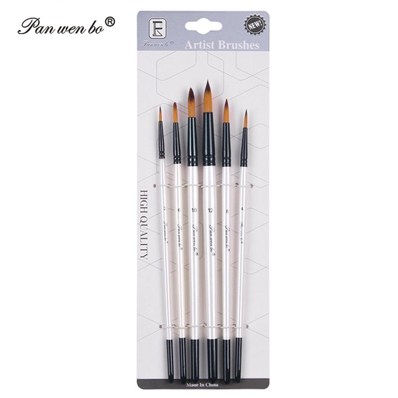 Set di 6 pennelli per pittura in nylon cross-border con gesso ad acqua e materiali artistici fai da te