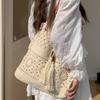 Large-capacity Single-shoulder Woven Tote Bag - Tote Bag for Seaside Vacation and Beach Use