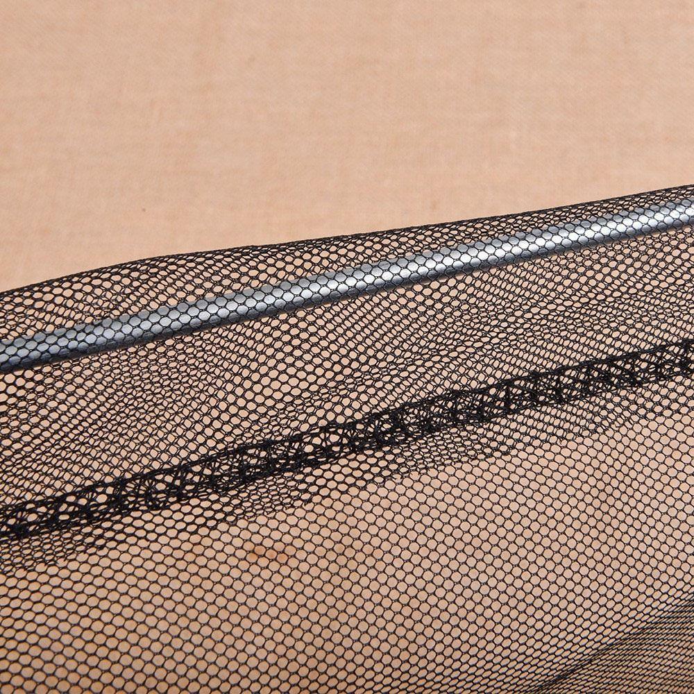 High Quality Aluminum Alloy Fishing Net Black Color 50cm/19in Mini Folding Fishing Net Triangle Shape Durable