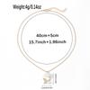 New Accessories Autumn and Winter Fashion Pearl Cross Chain Pendant Versatile Diamond-encrusted Fishtail Necklace for Women