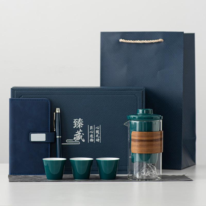 Creative Trend Business Banking Company Festival High-end Gift Set Ceramic Guanshan Tea Set