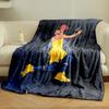Basketball Player Dynamic Action Yellow Sportswear bedroom Blanket for Livingroom Couch lunch break Soft throw for Friend's festival Gift