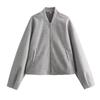 Autumn Winter Women's Wear Fashion Casual Loose Versatile Stand Up Collar Soft Jacket Coat
