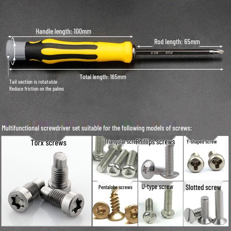 Set șurubelnițe multifuncționale tip U și cu cap Phillips: Unealtă Torx Universală pentru Uz Casnic