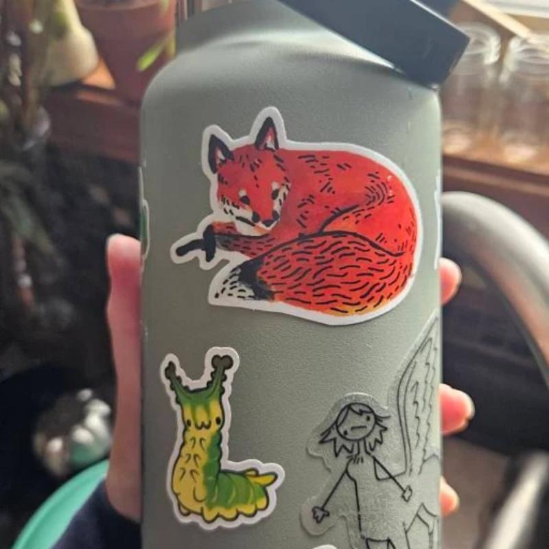 Red Fox Animal Sticker - Waterproof Vinyl Sticker