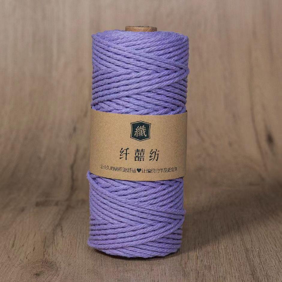 3Mm100M Colored Cotton Rope Thread Handmade Diy Bundled Woven Bag Wound Decorative Thread Tapestry Accessories Material