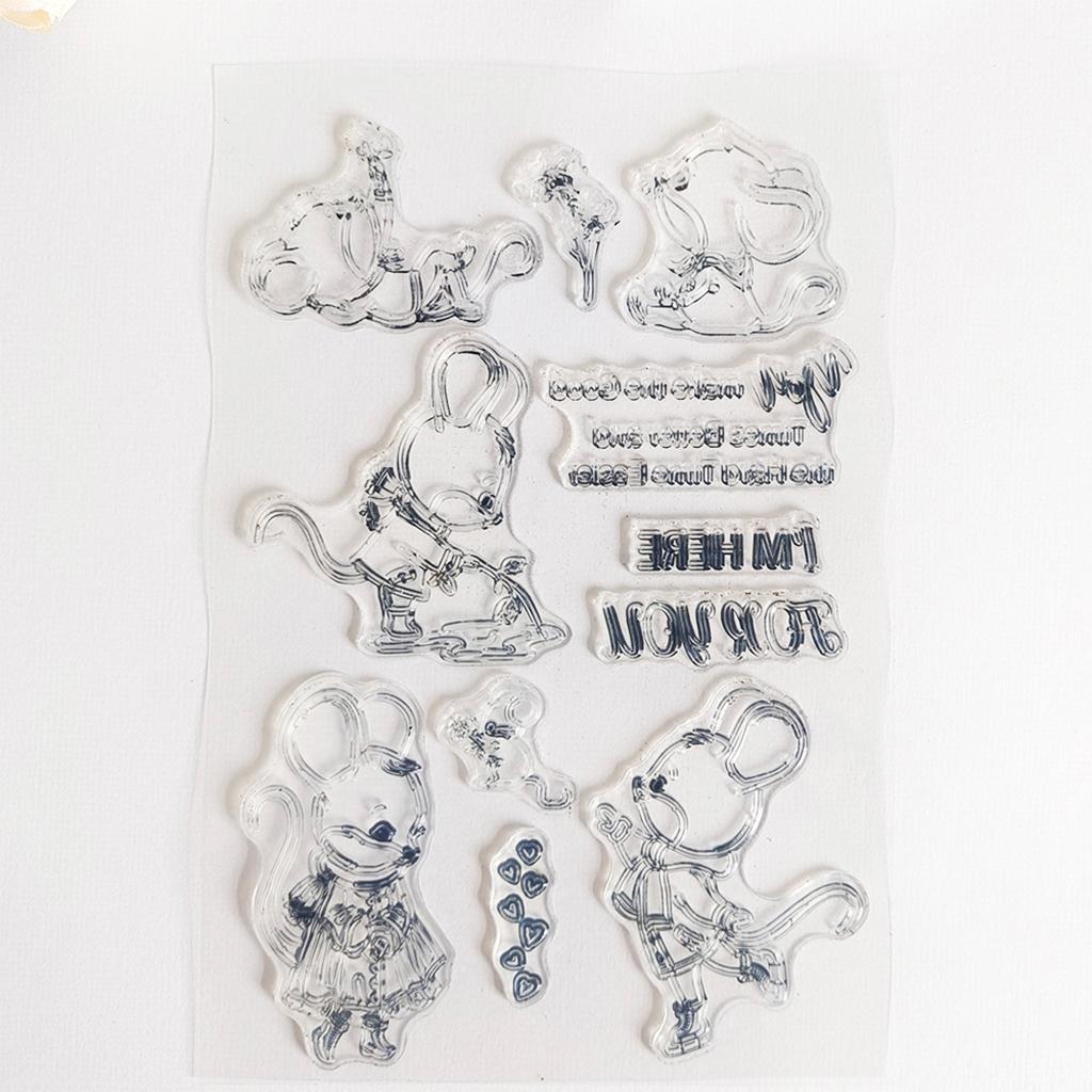 Clear Rubber Stamp Scrapbooking Diary Album Aesthetic Embossing Decorations