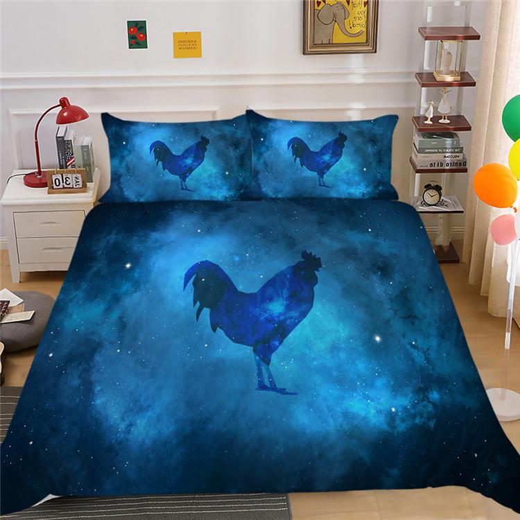 Galaxy Duvet Cover Set Animals Pattern Zebra Butterfly Rabbit King Size Comforter Cover For Kid Teen Adult Polyester Bedding Set