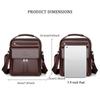 New Men Crossbody Shoulder Bags Waterproof Vintage Men Handbags Large Capacity Pu Leather Bag Man Messenger Bags Tote Bag