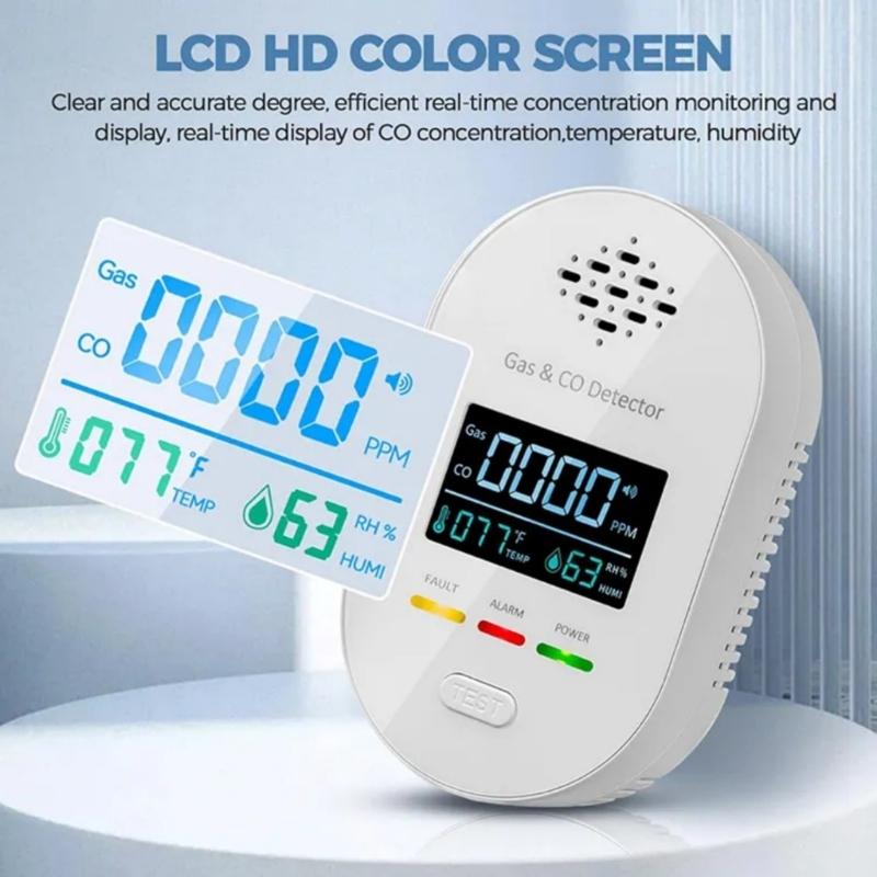 Small Wall Mounted Air Quality Analyzers Detecting Combustible Gas CO Temperature Moisture 105mm Long for Indoor Safety