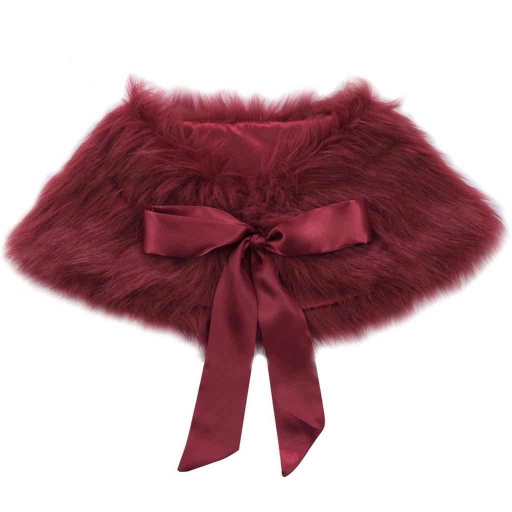 Kinder Plüsch Kunstfell Stola Umhang Prinzessinnen Umhang für Mädchen Winter Warme Bolero Jacke für Party Auftritt