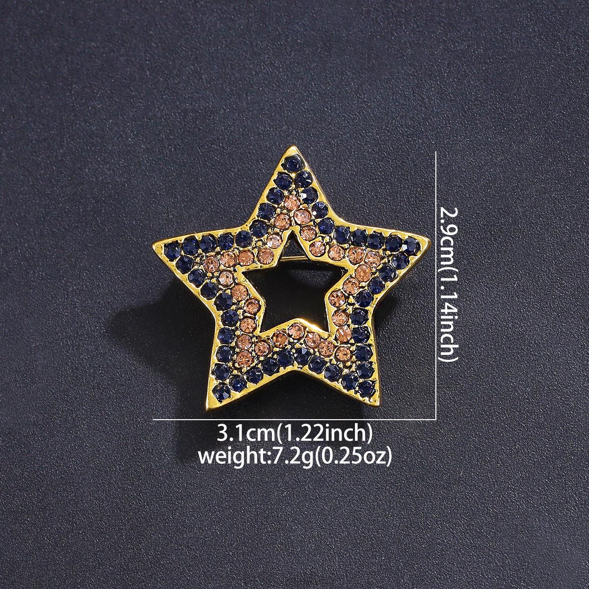 

Роскошная брошь-булавка в виде звезды со стразами для элегантных костюмов