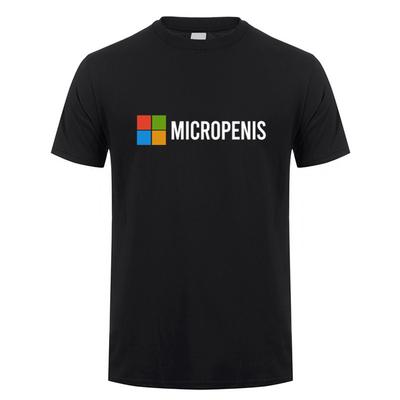 Zabawna koszulka Meme z mikropenisem Humorystyczny T-shirt dla geeka Unisex Luźna i oddychająca Koszulka Top OT-1
