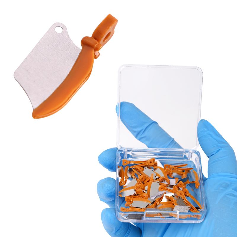 50Pcs Dental Prime Teeth Interproximal Plastic Fender Wedge With Steel Matrix Protect Gingiva Blades S M L