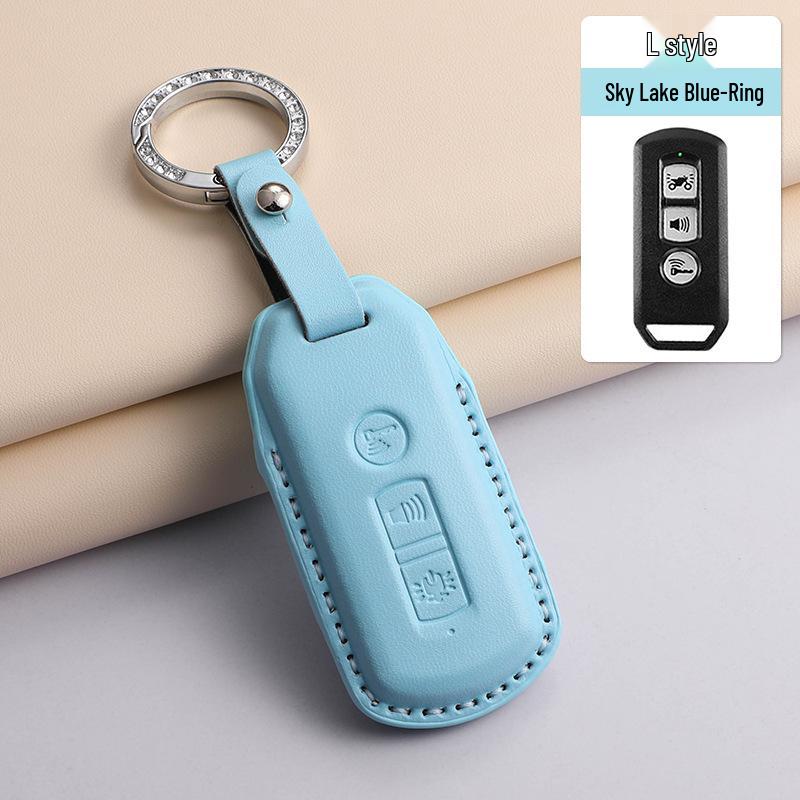 Motorcycle Key Cover for Click150, Vario150, and PCX160 - Handmade, New Style, Two-Button Key Bag