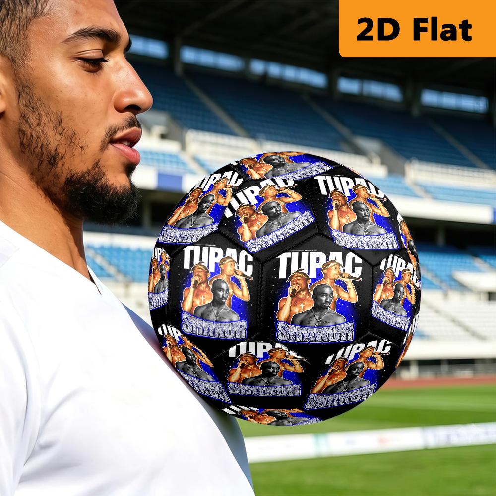 "2Pac: Until End Time" Soccer Ball Suitable for Both Training and Competition Outdoor Sports Very Elastic High Elasticity Entertainment