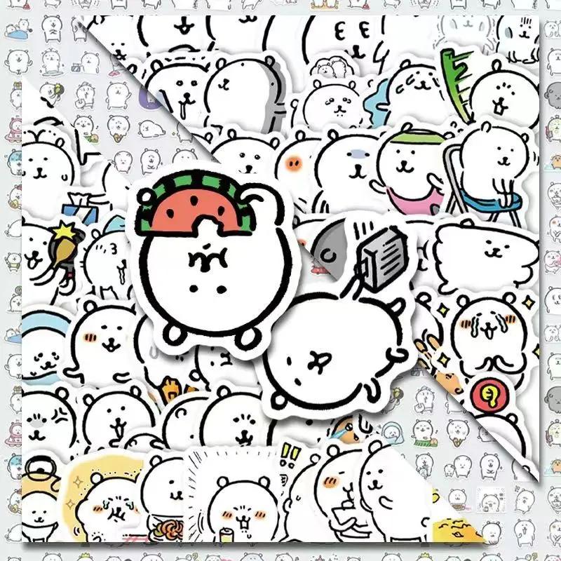 

90pcs Self-deprecating Bear Sticker Diy Simple Drawing Cute Hand Account Material Decoration Desktop Mobile Phone Case Sticker 90pcs
