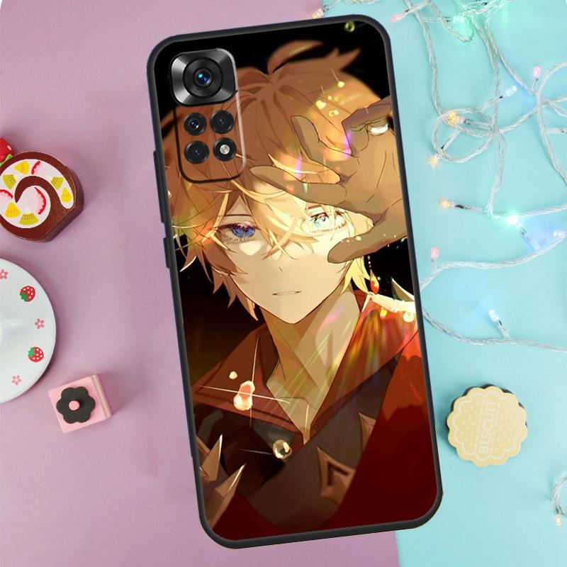 Genshin Impact Tartaglia Case For Xiaomi Redmi Note 9 10 11 12 13 14 Pro 9S 10S 11S 12S Redmi 14C 10C 12C 13C Cover