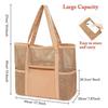 Lightweight Foldable Beach Bag Multifunctional Mini Pocket Swimming Bag Large Capacity Hollow Mesh Tote Bag for Swimming
