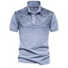 TrendHub Men's Short Sleeve Polo Shirt, Gradient Printed, Cotton Blend,  New Design