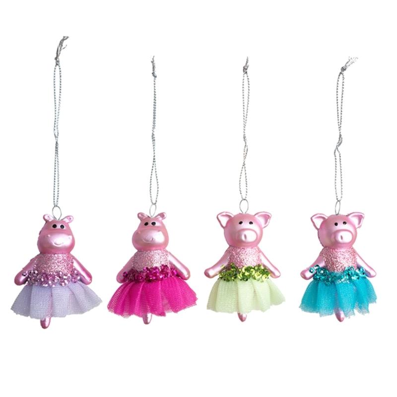 Christmas Tree Angel Pig Hanging Decoration For Crafts Home Auto Accessories