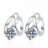 Moissanite Stud Earrings Women Sterling Geometric Irregular Drop INS Style 2025