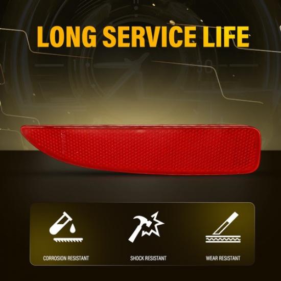 Car Bumper Reflectors Light Lamp Housing Pair Set Red For 2006-2018 Mazda 3 5 6