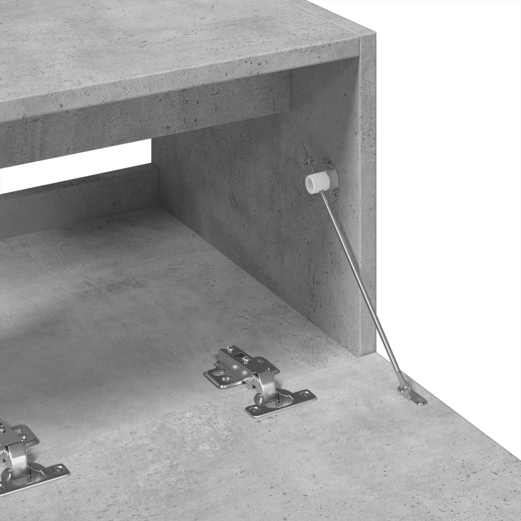 Bathroom Vanity Unit Concrete Grey 78 X 37 X 59 Cm Particleboard