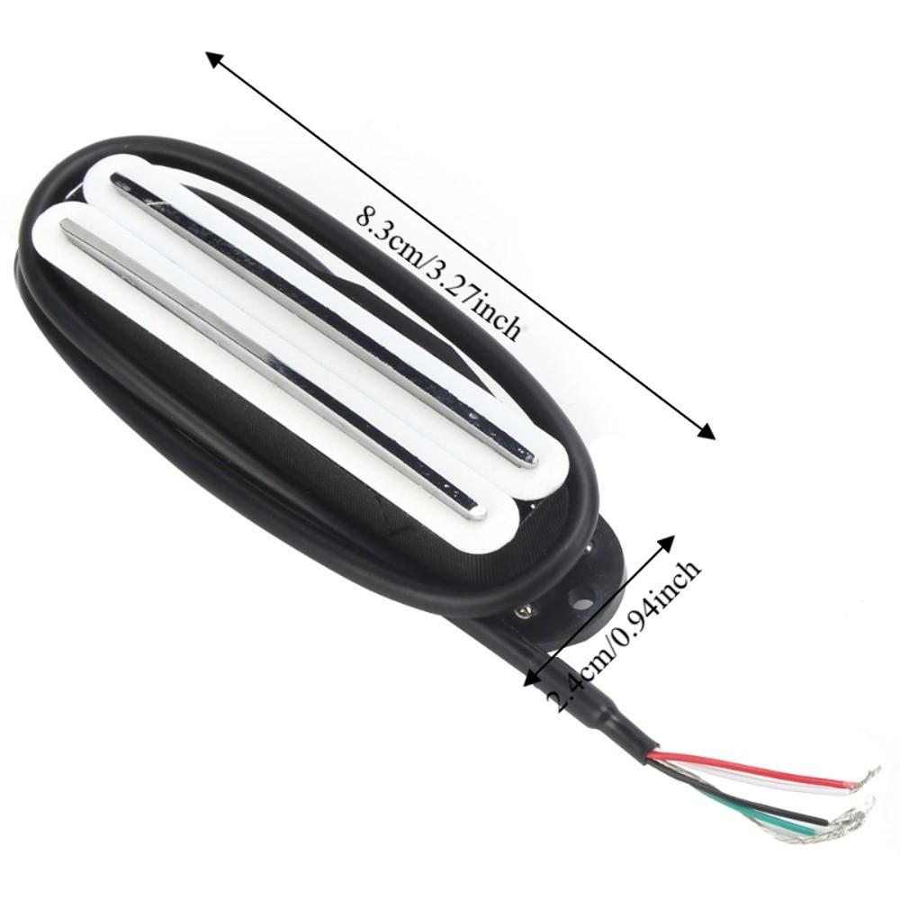 2PCS White And Black Electric Guitar Pickup Metal + ABS Guitar Accessories Electric Guitar