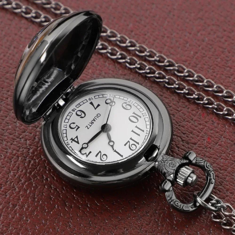 Sunset Sea Galloping Horse Design Pocket Watch Vintage Women's Necklace Pendant Clock Men's Watch Children Souvenirs Gifts