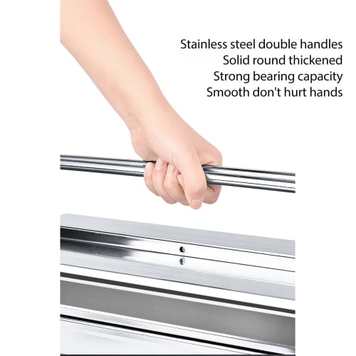 Stainless Steel Cantilever Folding Metal Tool Box, 3-Tier 5-Tray, Portable Toolbox Organizer Storage Toolbox for Screwdrivers, Wrenches, Drills (350)