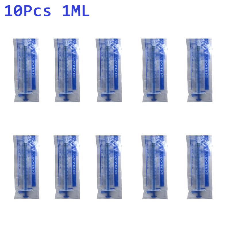 5 10 20 50 100Pcs 1ML Plastic Syringes Cubs Measuring Hydroponic Measuring With OPP Cover Sampler Epoxy Resin Syringe Tool 1ML