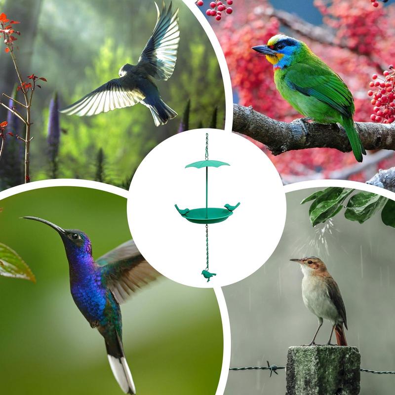 Outdoor Bird Feeder Bird Food Bowl Bird Feeder Wild Bird Feeders Squirrel-Proof Garden Decor Iron Outdoor Bird Baths Bird