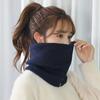 Unisex Solid Winter Thickened Velvet Neck Warm Scarf Plush Scarf Casual Versatile Outdoor Windproof Warm Scarf for Men Women