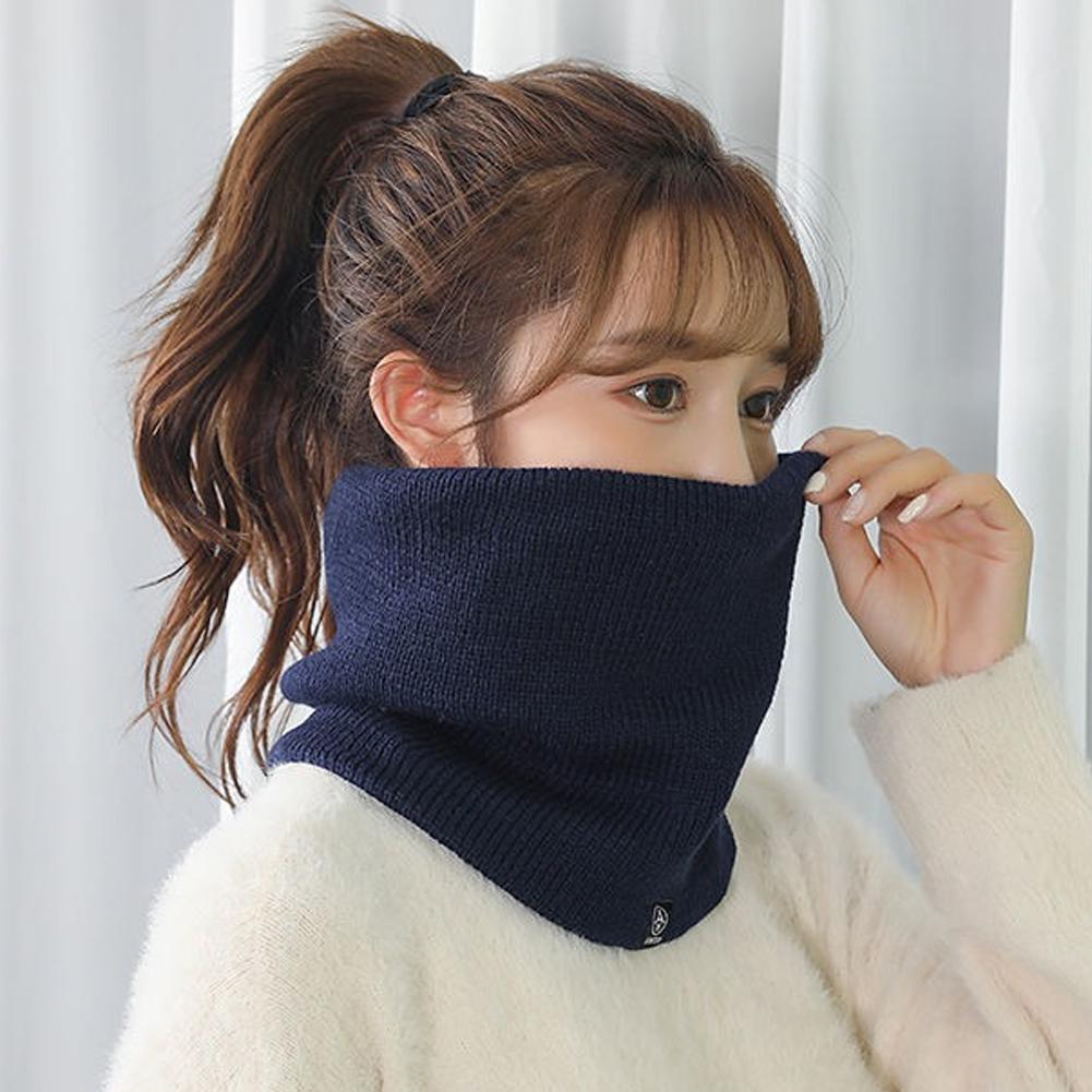 Unisex Solid Winter Thickened Velvet Neck Warm Scarf Plush Scarf Casual Versatile Outdoor Windproof Warm Scarf for Men Women