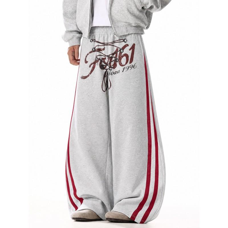 Pantaloni Jogger Unisex Streetwear in Cotone con Stampa di Lettere Hip Hop Danza Abbigliamento Casual